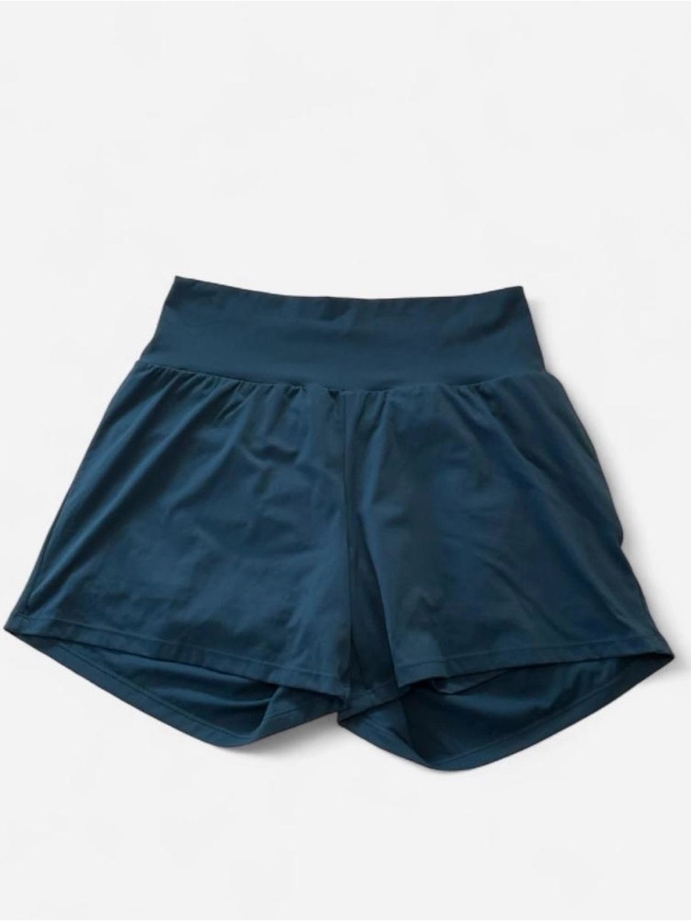 Halara Women’s XL 2-in-1 High Waisted Athletic Shorts Built-In Bike Shorts Teal